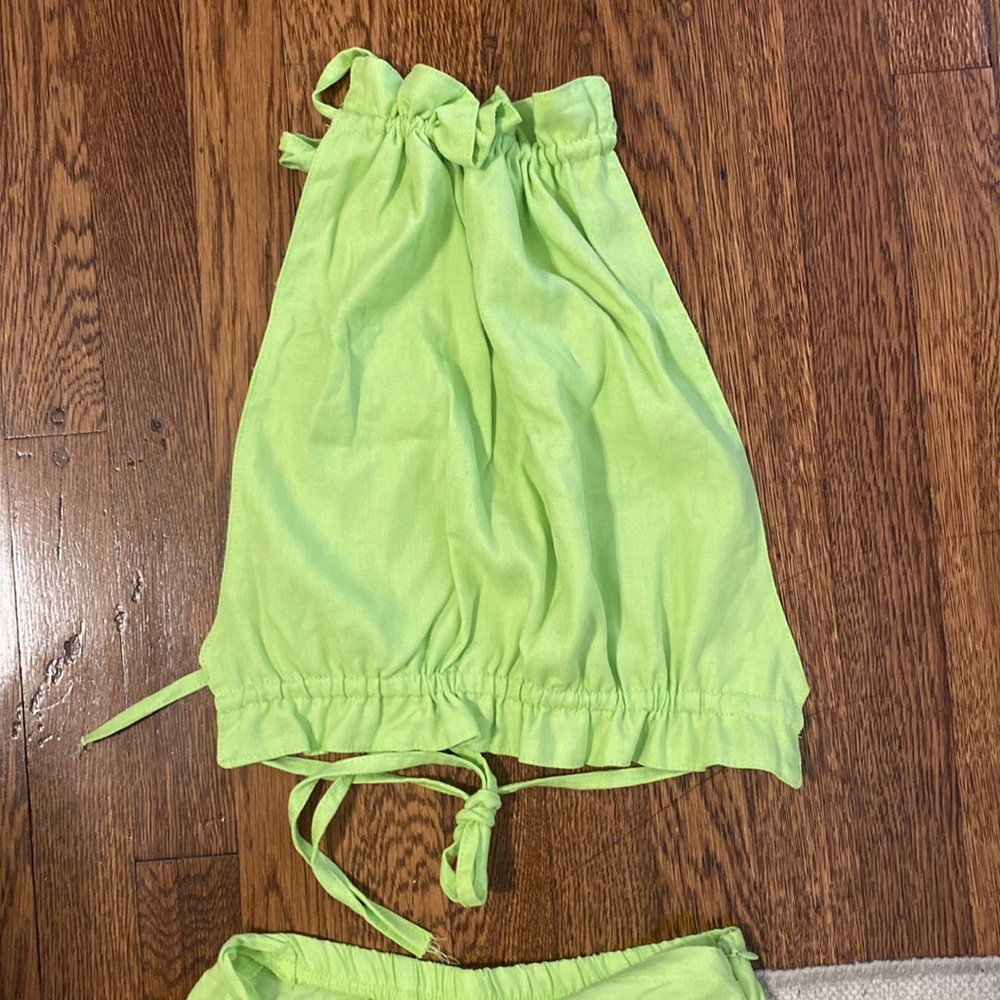 OW Intimates Isla Skirt Set in Neon Green - Picture 4 of 7